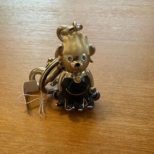 Coach Silver and Black Bear Keychain - Ursula